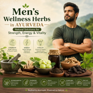 Men’s wellness herbs in Ayurveda
