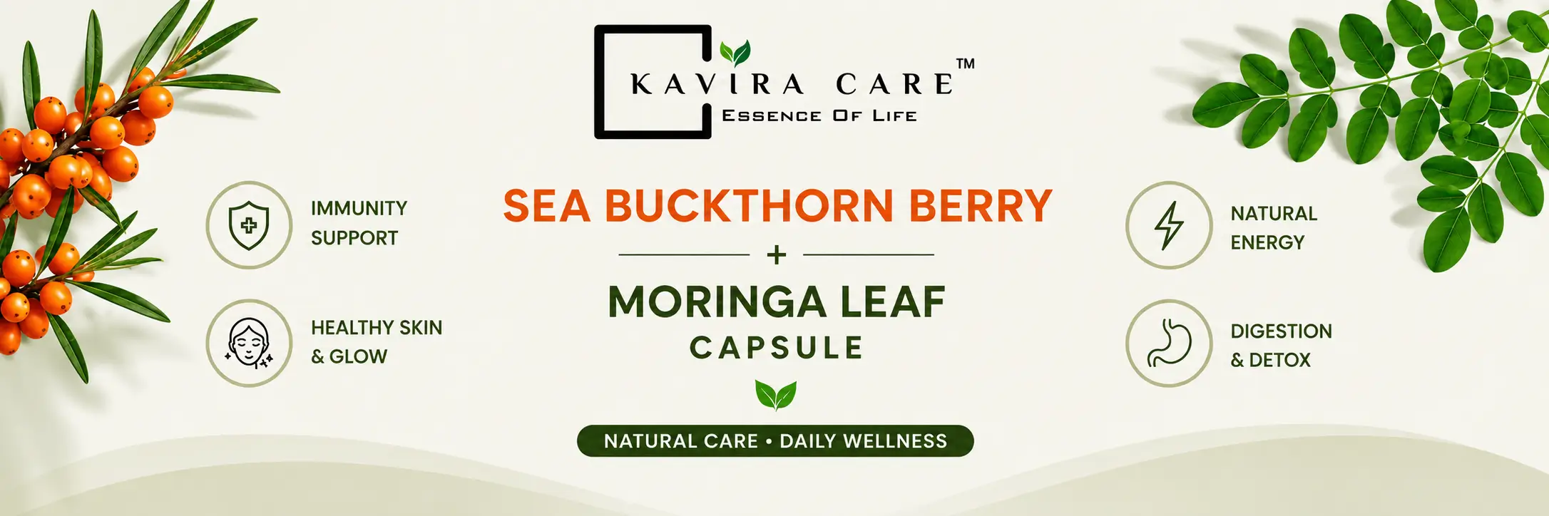 sea buckthorn berry and moringa capsules