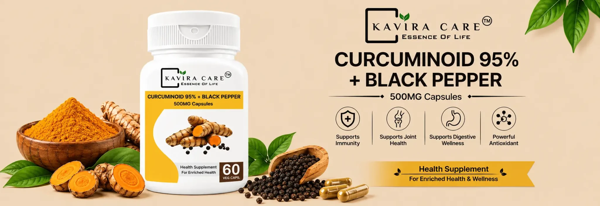 Curcuminoid 95% + black pepper
